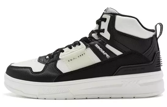 Кроссовки XTEP Skateboarding Shoes Women's Mid-top Black/white, черный/белый