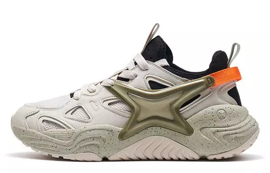 Кроссовки XTEP Star-X Chunky Sneakers Men Low-top Peel Gray/withered Leaf Green, зеленый