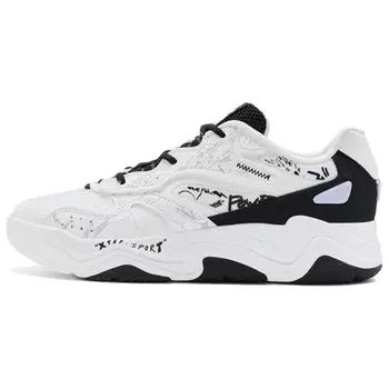 Кроссовки XTEP Undercurrent 3.0 Skateboarding Shoes Women's Low-top Sail White/black/snow Purple, белый/фиолетовый