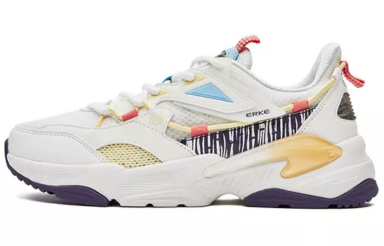 Кроссовки Xun Chunky женские низкие белые/желтые Erke