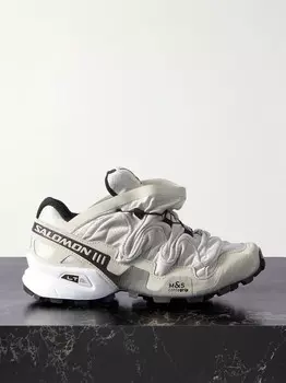 Кроссовки Y/Project Speedcross 3 с прорезиненной сеткой Salomon, серый