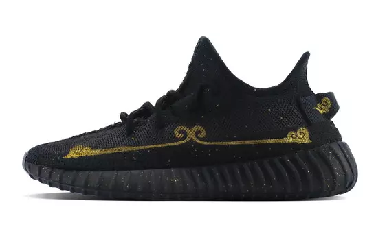 Кроссовки Yeezy Boost 350 Lifestyle унисекс с низким верхом, черный/золотой Adidas Originals
