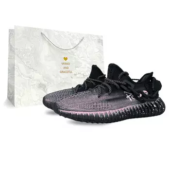 Кроссовки Yeezy Boost 350 V2 Lifestyle унисекс с низким верхом розового цвета Adidas Originals, черный