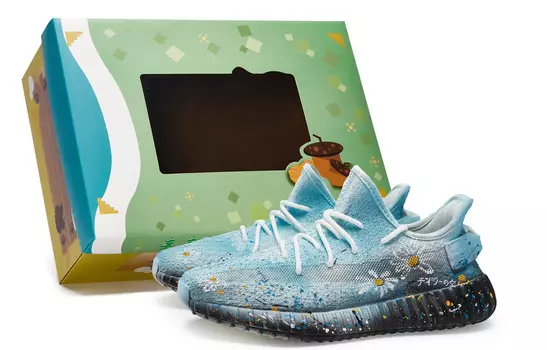 Кроссовки Yeezy Boost 350 V2 Lifestyle унисекс с низким верхом, белый/желтый/черный Adidas Originals