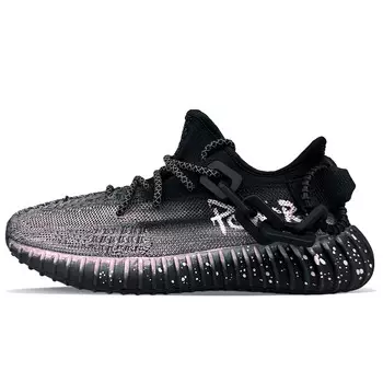 Кроссовки Yeezy Boost 350 V2 Lifestyle унисекс с низким верхом розового цвета Adidas Originals, черный