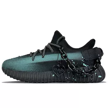 Кроссовки Yeezy Boost 350 V2 Lifestyle унисекс с низким верхом синего цвета Adidas Originals, черный