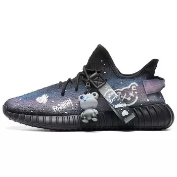 Кроссовки Yeezy Boost 350 V2 Lifestyle унисекс с низким верхом черного цвета Adidas Originals