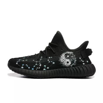Кроссовки Yeezy Boost 350 V2 Lifestyle унисекс с низким верхом черного цвета Adidas Originals
