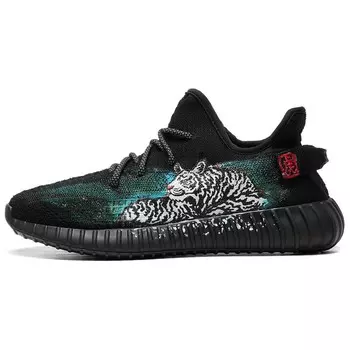 Кроссовки Yeezy Boost 350 V2 Lifestyle унисекс с низким верхом черного цвета Adidas Originals