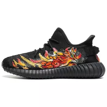 Кроссовки Yeezy Boost 350 V2 Lifestyle унисекс с низким верхом черного цвета Adidas Originals