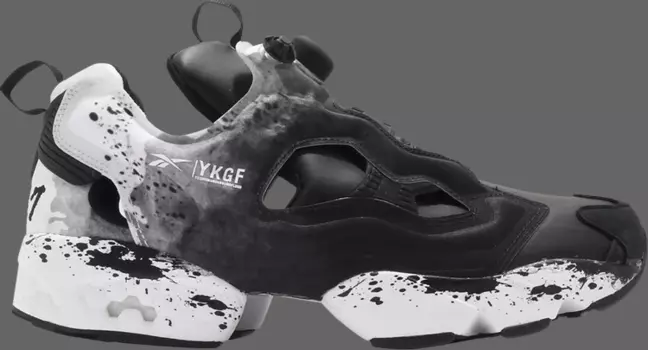 Кроссовки yoshio kubo x instapump fury og 'black white' Reebok, черный
