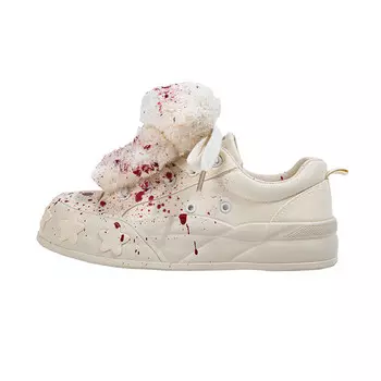Кроссовки Young Baby Series Canvas Shoes Women's Low-Top Red Oynn, бежевый