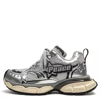 Кроссовки youthloser Chunky Sneakers Unisex Low-top Silver, серебряный