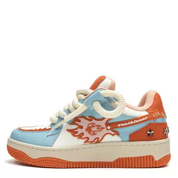 Кроссовки youthloser Skateboarding Shoes Unisex Low-top Blue, оранжевый