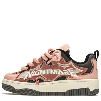 Кроссовки youthloser Skateboarding Shoes Unisex Low-top Gray/Pink, серый/розовый