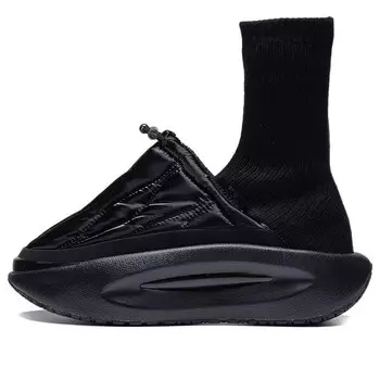 Кроссовки yunyou пушистые высокие Li-Ning, черный