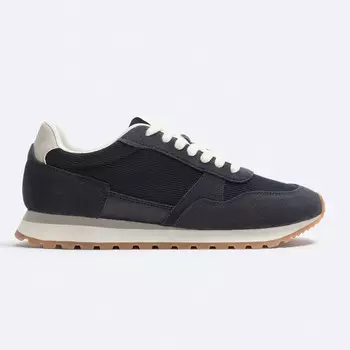 Кроссовки Zara Split Leather Multipiece, синий