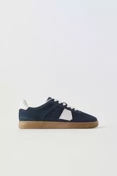 Кроссовки Zara Split Suede, темно-синий