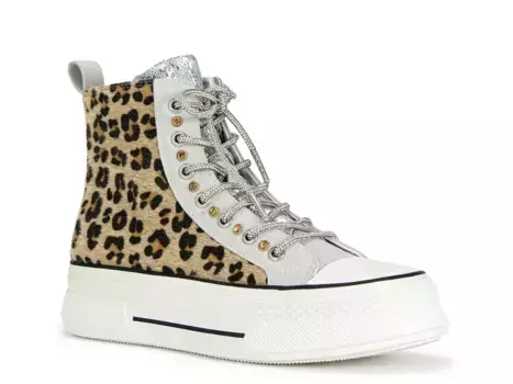Кроссовки Zephora High-Top Azalea Wang, Light Brown Leopard Print