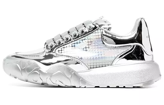 Кроссовки женские Alexander Mcqueen Court Lifestyle, серебристый