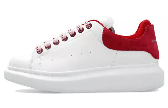 Кроссовки женские Alexander Mcqueen на шнурках, белый / красный