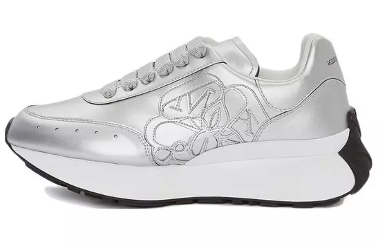 Кроссовки женские Alexander Mcqueen, серебряный