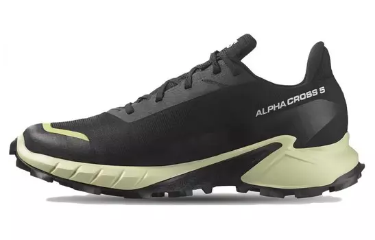 Кроссовки женские ALPHACROSS 5 с низким верхом, черные/зеленые Salomon