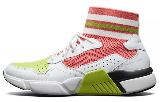 Кроссовки женские Block Running Shoes High-top Pink-white-green Skechers