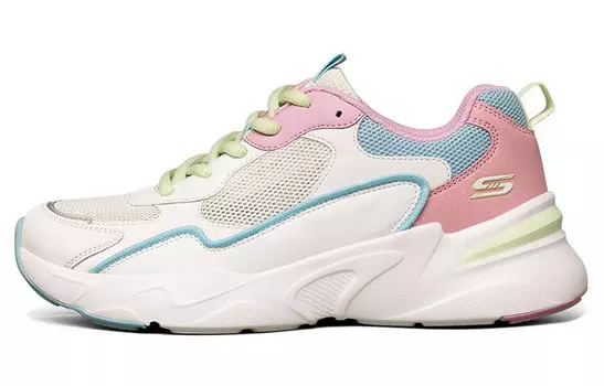 Кроссовки женские BOBS BAMINA Low-top розовые/белые/синие Skechers