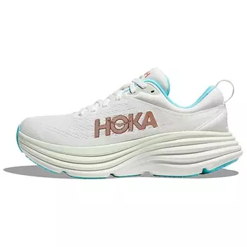 Кроссовки женские Bondi 8 с низким верхом, цвет «Белый снег/Розовое золото» Hoka One One