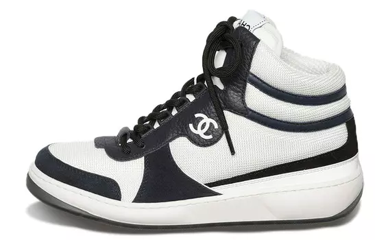 Кроссовки женские Chanel Lifestyle High-top, белый / синий / черный