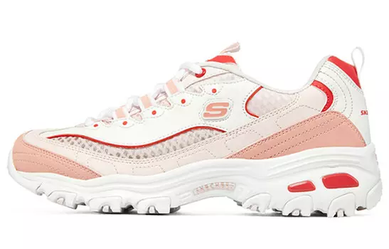 Кроссовки женские Chunky Low-top белые/розовые/красные Skechers
