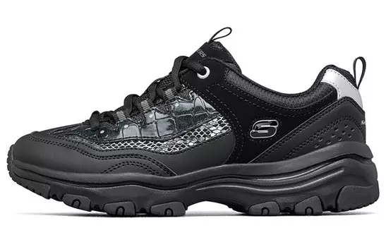Кроссовки женские Chunky Low-top черного цвета Skechers