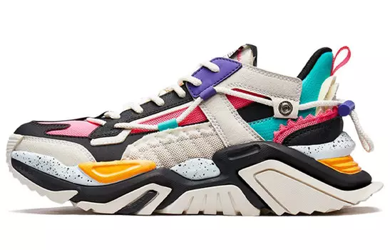 Кроссовки женские Chunky Low-top Mi/Черный/Красный Xtep