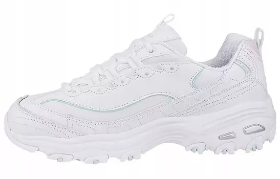 Кроссовки женские Chunky с низким верхом, белые/розовые/синие Skechers