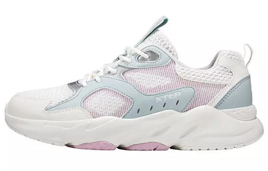 Кроссовки женские Chunky с низким верхом бежево-зеленого цвета Xtep