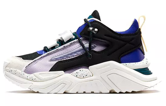 Кроссовки женские Chunky с низким верхом, черные/фиолетовые Xtep