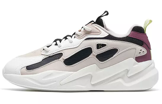 Кроссовки женские Chunky с низким верхом, черные/бежевые Xtep