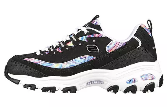 Кроссовки женские Chunky с низким верхом, черные/цветные Skechers