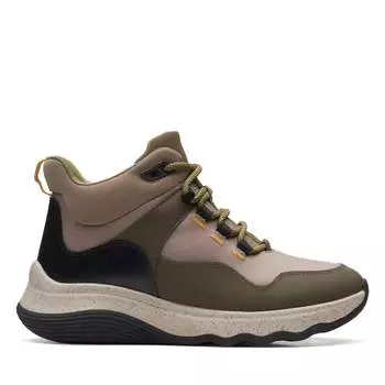 Кроссовки женские Clarks, цвет dark olive combination