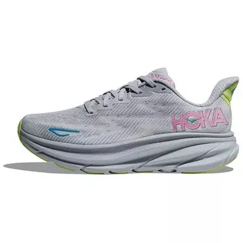Кроссовки женские Clifton 9 с низким верхом серо-синие Hoka One One