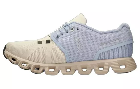 Кроссовки женские Cloud 5 Running Low-top бежево-синие On