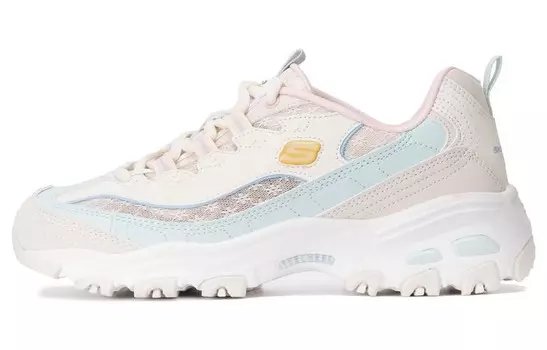 Кроссовки женские D"Lites 1.0 Chunky с низким верхом, белые/розовые Skechers