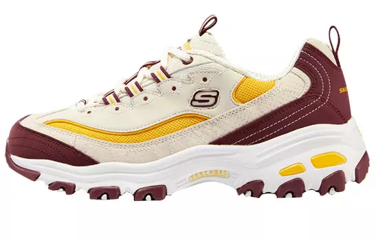 Кроссовки женские D"Lites 1.0 Chunky с низким верхом, белые/красные/желтые Skechers