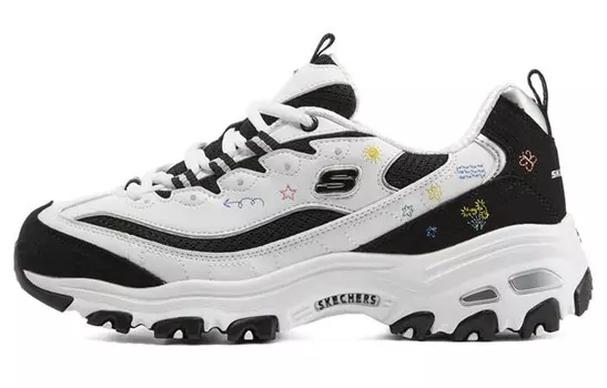 Кроссовки женские D"Lites 1.0 Chunky с низким верхом, белые/черные Skechers