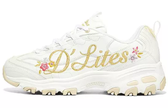 Кроссовки женские D"Lites 1.0 Chunky с низким верхом, белые/желтые/красные Skechers