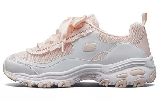 Кроссовки женские D"Lites 1.0 Chunky с низким верхом розового/белого цвета Skechers