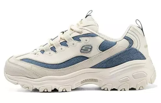 Кроссовки женские D"Lites 1.0 Chunky с низким верхом, белые/королевские синие Skechers