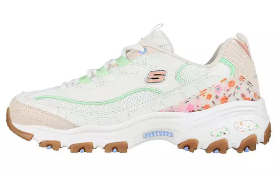 Кроссовки женские D"Lites 1.0 Chunky с низким верхом, белые/розовые/разноцветные Skechers