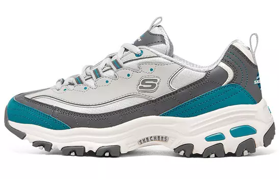 Кроссовки женские D"Lites 1.0 Chunky с низким верхом, белые/серые Skechers